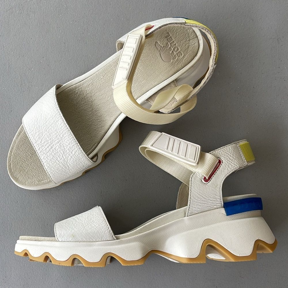 SOREL KINETIC™ WOMEN'S WEDGE SANDAL Size 10 Sea Salt - Picture 2 of 16